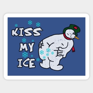 Snowman Kiss My Ice Sticker